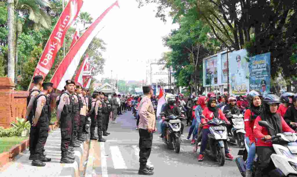 500 Polisi Disebar Amankan Aksi May Day 2024 di Nganjuk, Ini Titik&nbsp;Lokasinya