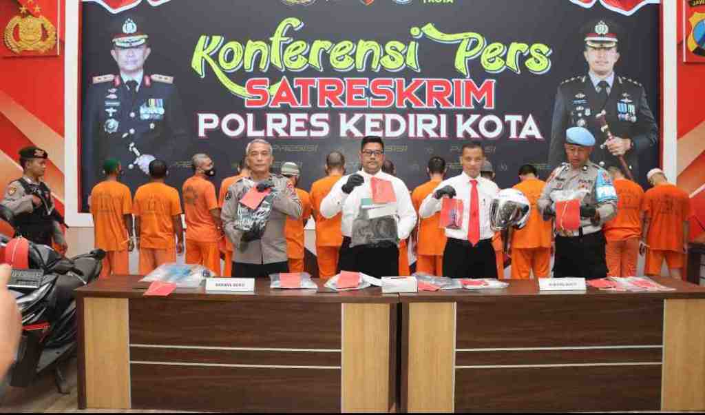 Inilah 13 Tersangka Kasus Kejahatan di Kediri Selama Juli&nbsp;2024